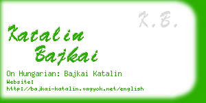 katalin bajkai business card